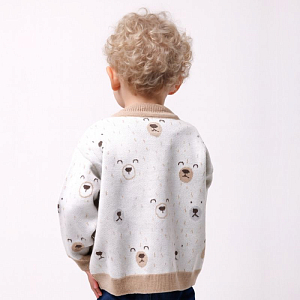 Кардиган вязаный LUKNO "Мишки"